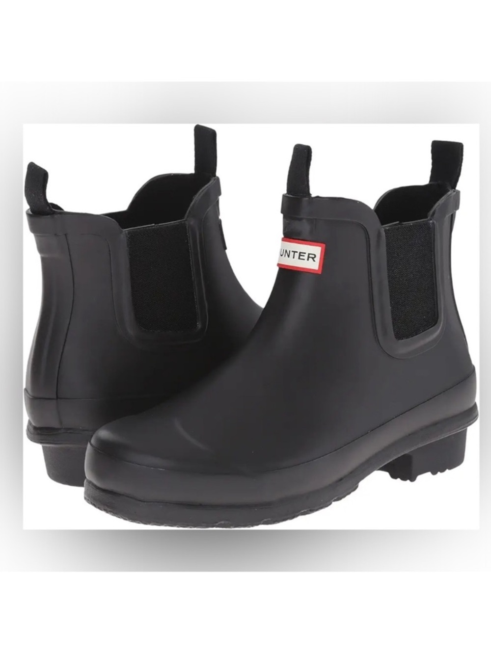 Hunter Little Kids Black Original Chelsea Waterproof Rain Boots—13C